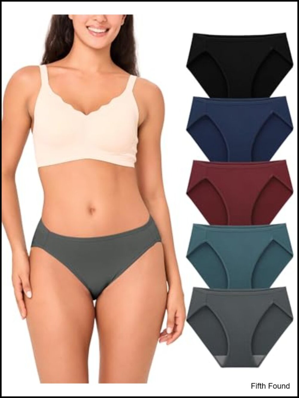 Bamboo Viscose High Cut Briefs Moisture Wicking 5 Pack